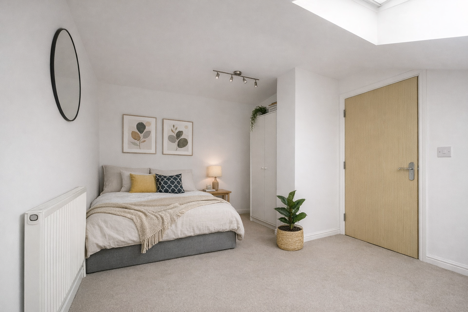 Bedroom at the 1-Bed Top Floor Apartment, Totton
